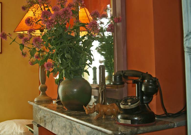 Chambre Karen Blixen - Cheminée en marbre