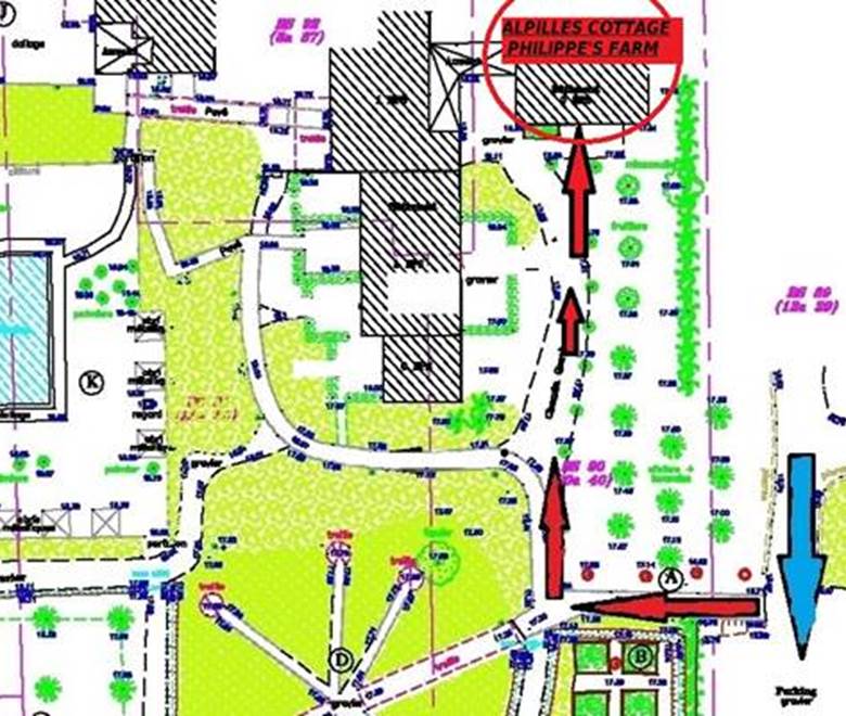 localisation-gite-depuis-parking-saint-remy