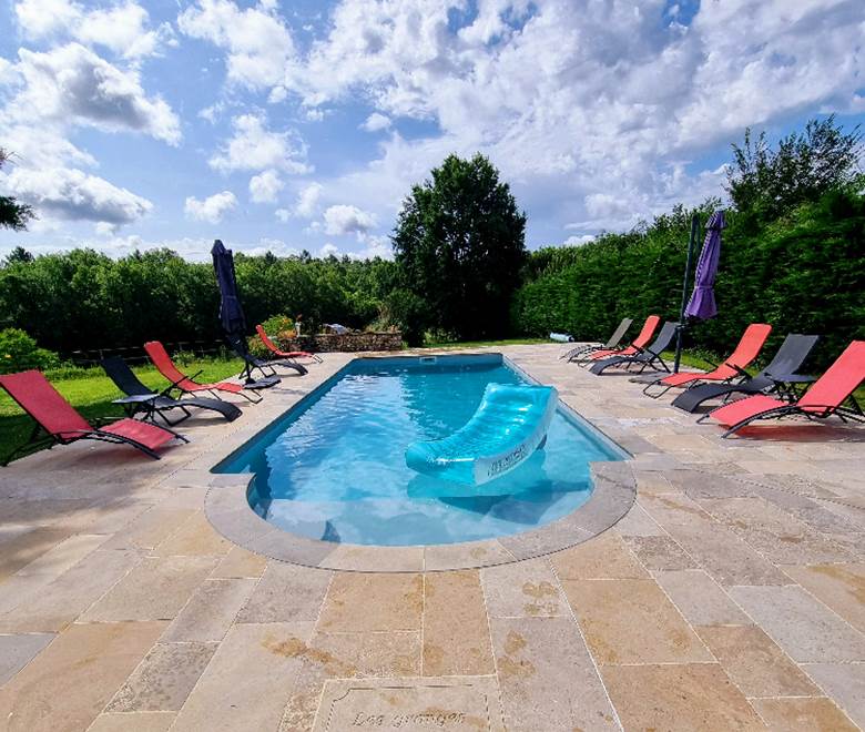 piscine chauffée et partagée