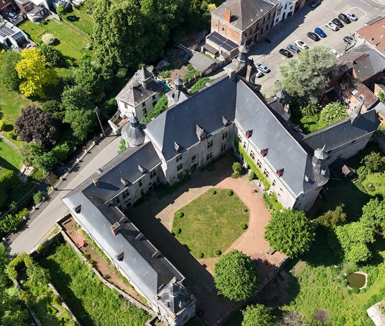 Vue aérienne du château fort