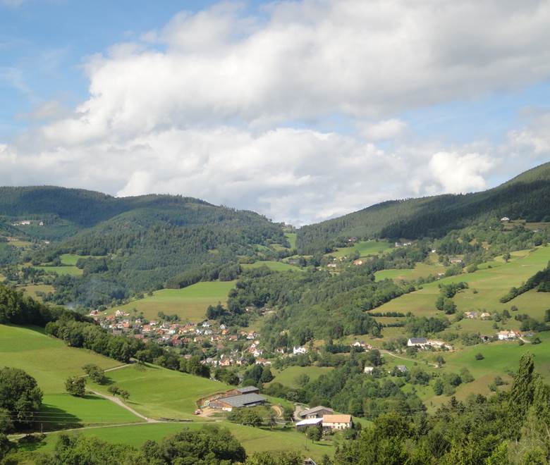 gîte La Haute Grange au dessus du village de Fréland