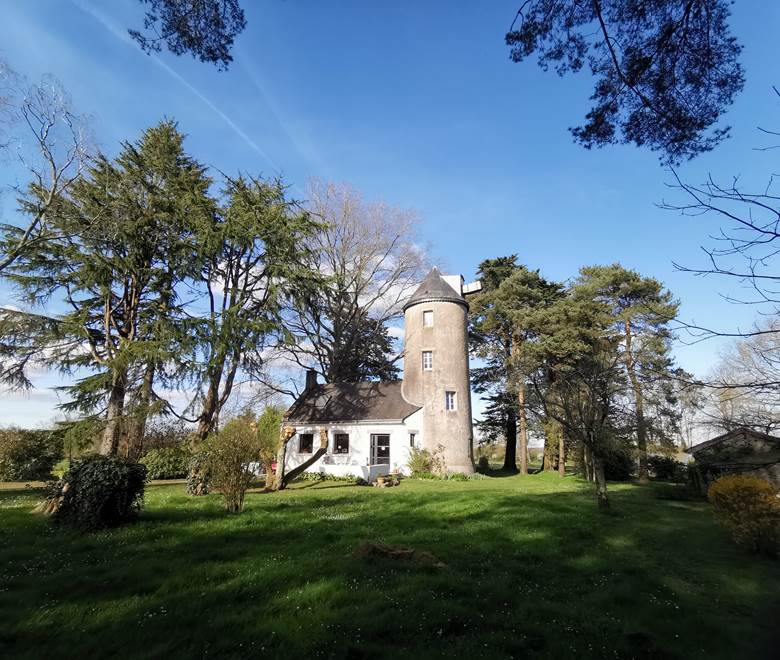 Jardin en hiver, moulin de La Retardière, Orvault, Loire Atlantique