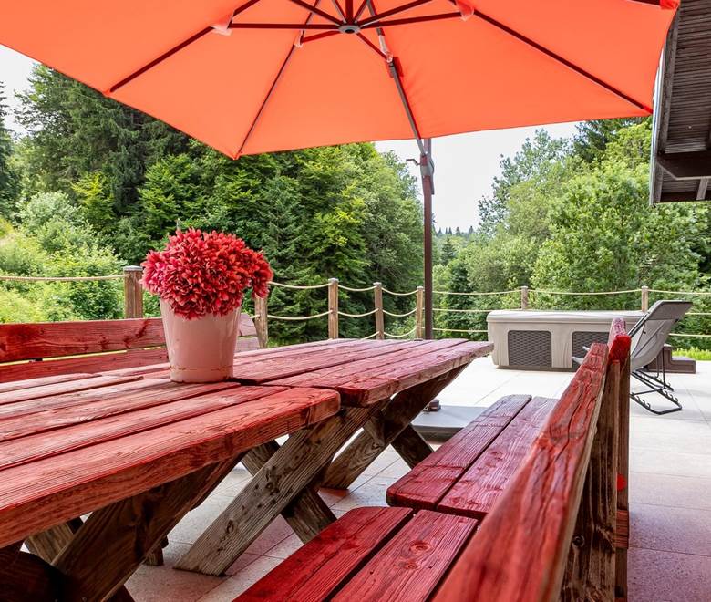 La terrasse avec Jacuzzi