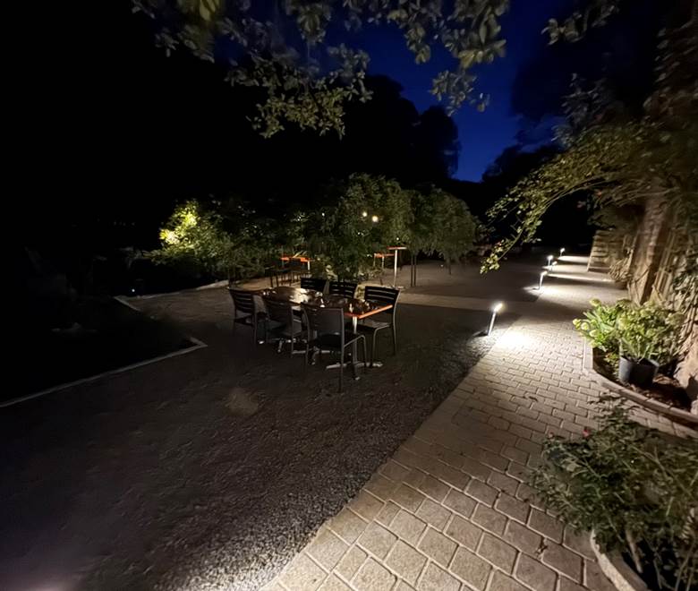 O Moulin du Fieux - Terrasse de nuit