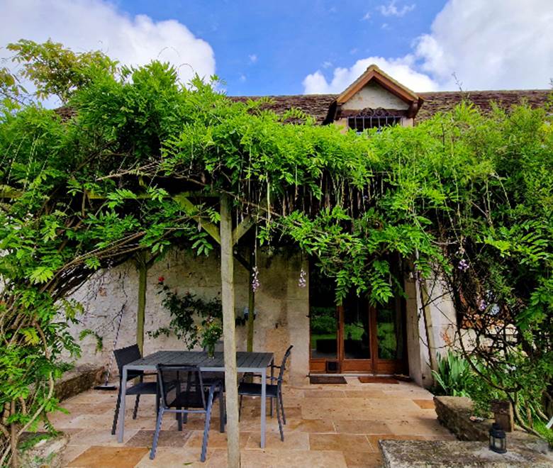 La terrasse du gîte Lascaux de plain-pied