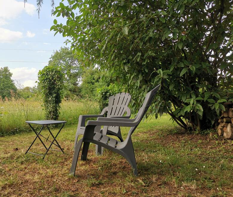 Ilot de détente dans le parc, moulin de La Retardière, Orvault, Nantes, Treillières, Sautron