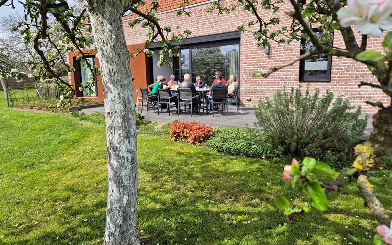 la Siroperie - gîte 4 p. - réunion agréable en terrasse accessible