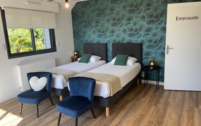 Chambre Emeraude lits séparés