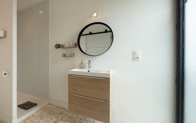 salle de bain coté vigne