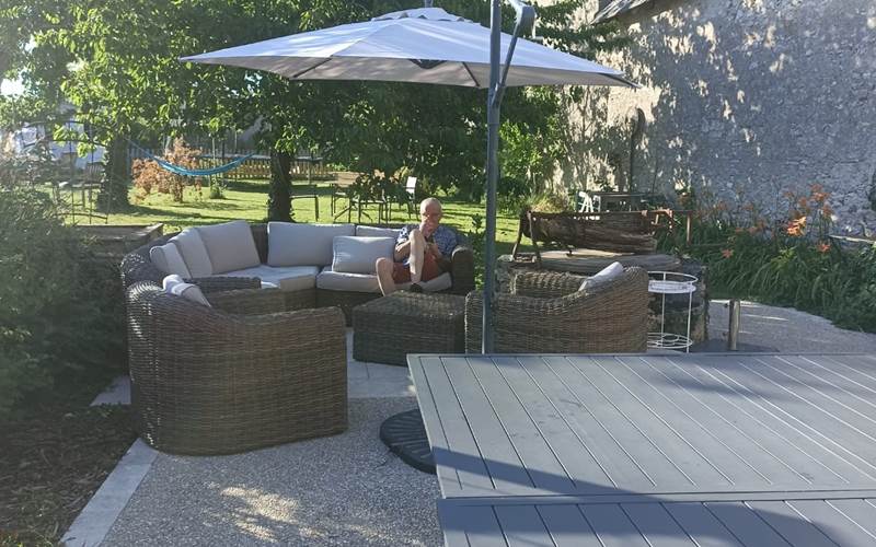 terrasse coté piscine