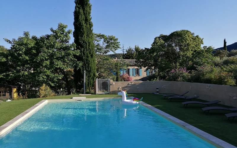 la piscine au petit matin