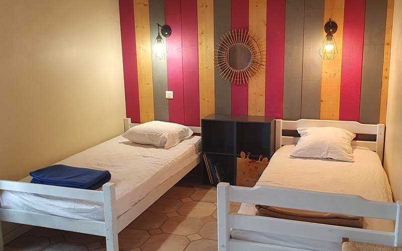 Chambre double - 2 lits en 90 cm