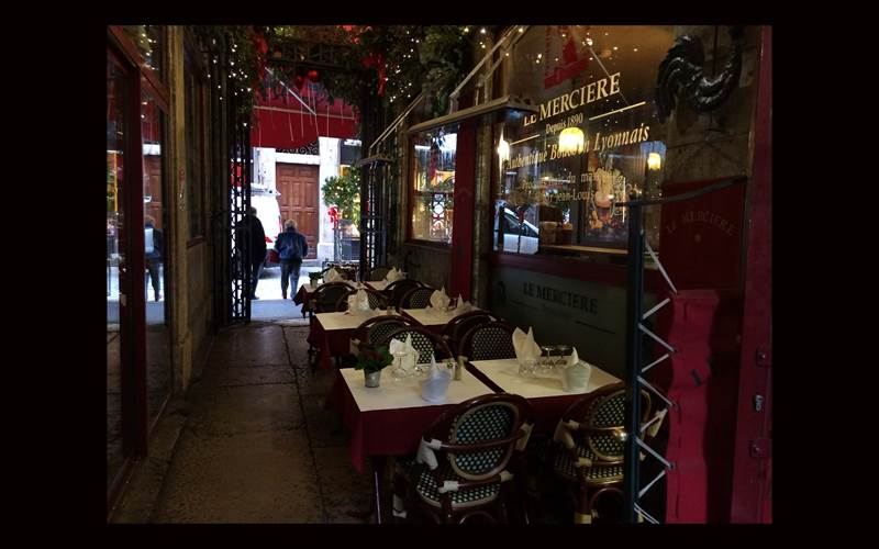 à 2-3 minutes du studio, un restaurant gastronomique : Le Mercière