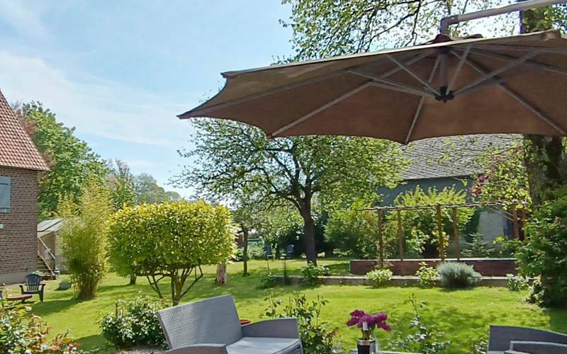 Terrasse jardin Les reves de Baie de Somme