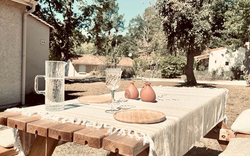 ETANG VALLIER RESORT CABANE DE PINEAU JARDIN