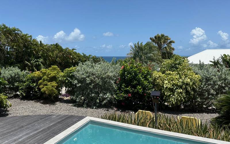 Iguane House villas & Micro Spa Villa Corail piscine et vue mer