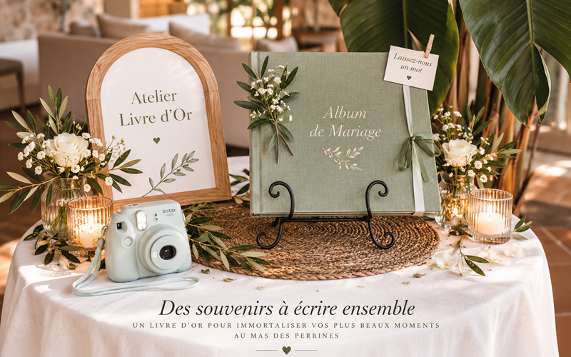"Des souvenirs à créer et à partager : chaque détail participe à rendre votre évènement unique au Mas des Perrines