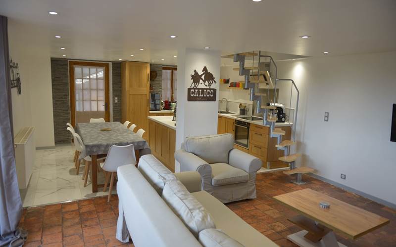 vue salon et cuisine