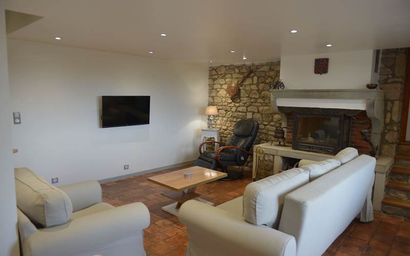 coin salon et cheminée