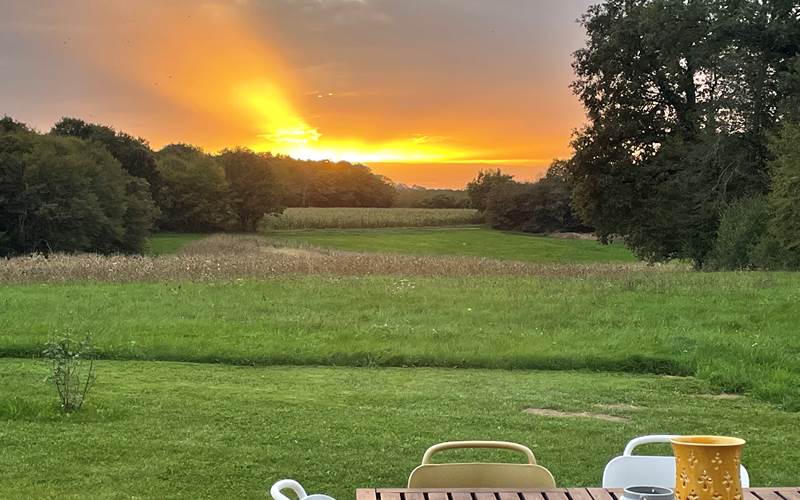 Couchée du soleil depuis la terrasse