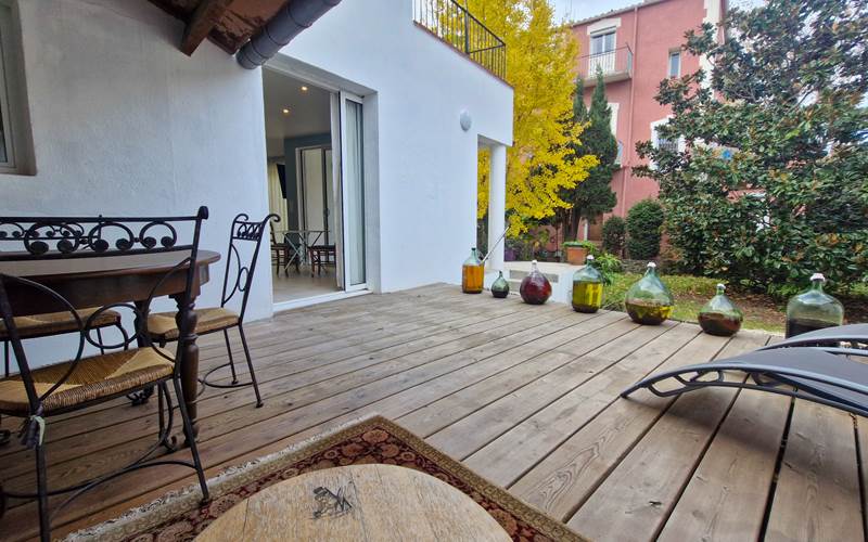 terrasse discrète de l'appartement Rivage