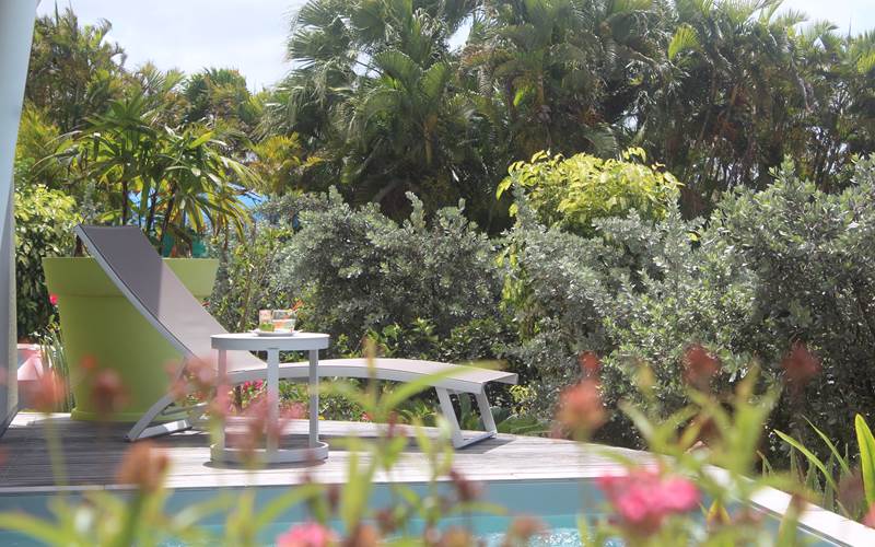 Iguane House villas & Micro Spa Villa Lagon terrasse jardin