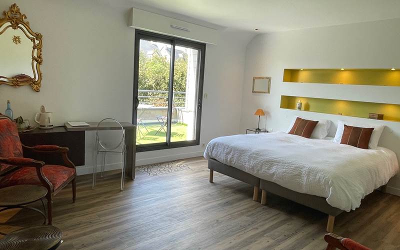 Villa Emeraude chambre Armor vue terrasse