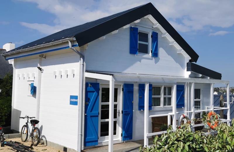 Chalet familial vue mer à la Pointe de la Bretagne aux Chalets de Kerescar à Plouarzel