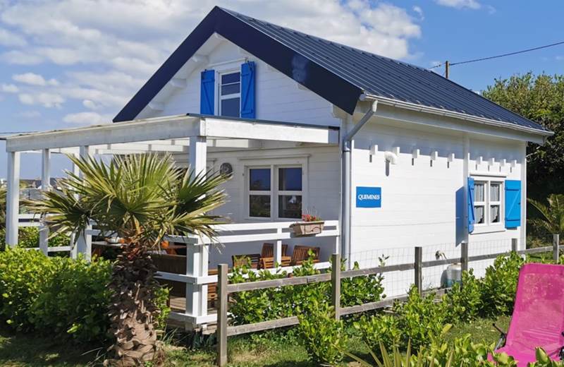 Chalet vue mer avec terrasse couverte pour un séjour en famille à Plouarzel en Bretagne
