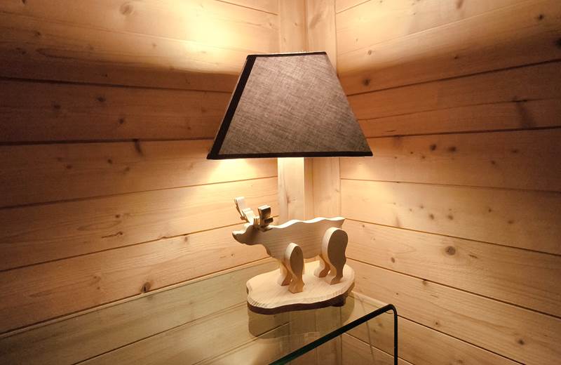 détail décoration montagnarde, chambre "forêt"