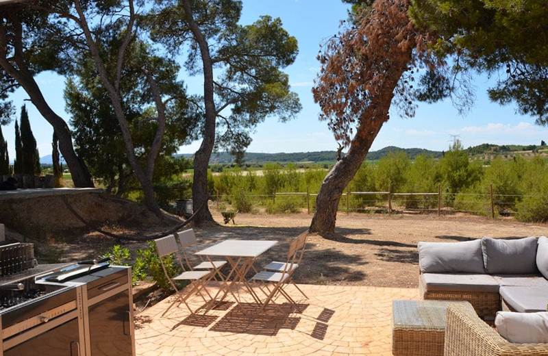 vue terrasse sur la pinède