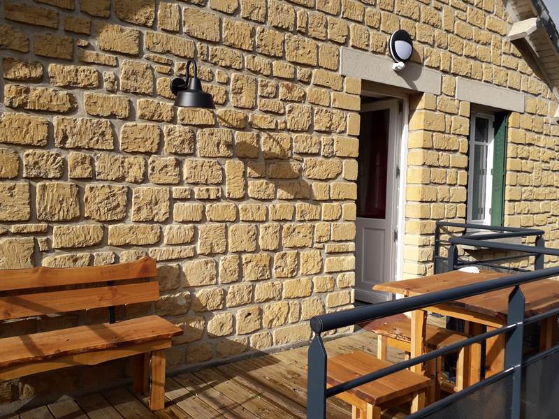 Terrasse privative du gîte de Tante Aurore