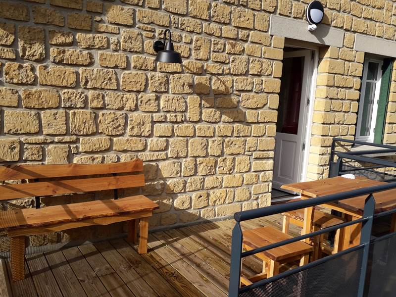 Terrasse privative du gîte