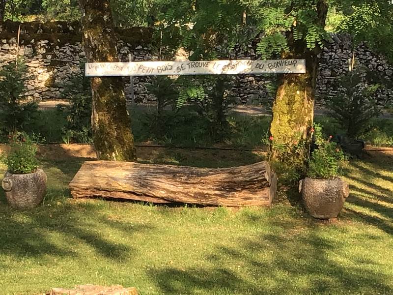 un endroit du parc ,un message