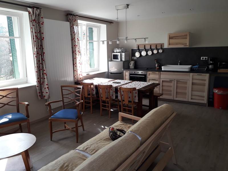 Vue en entrant dans le gîte