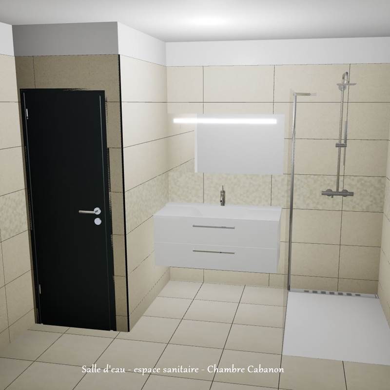 Salle d'eau Espace sanitaire Chambre Cabanon - rénovation - Le Ranch des Lacs