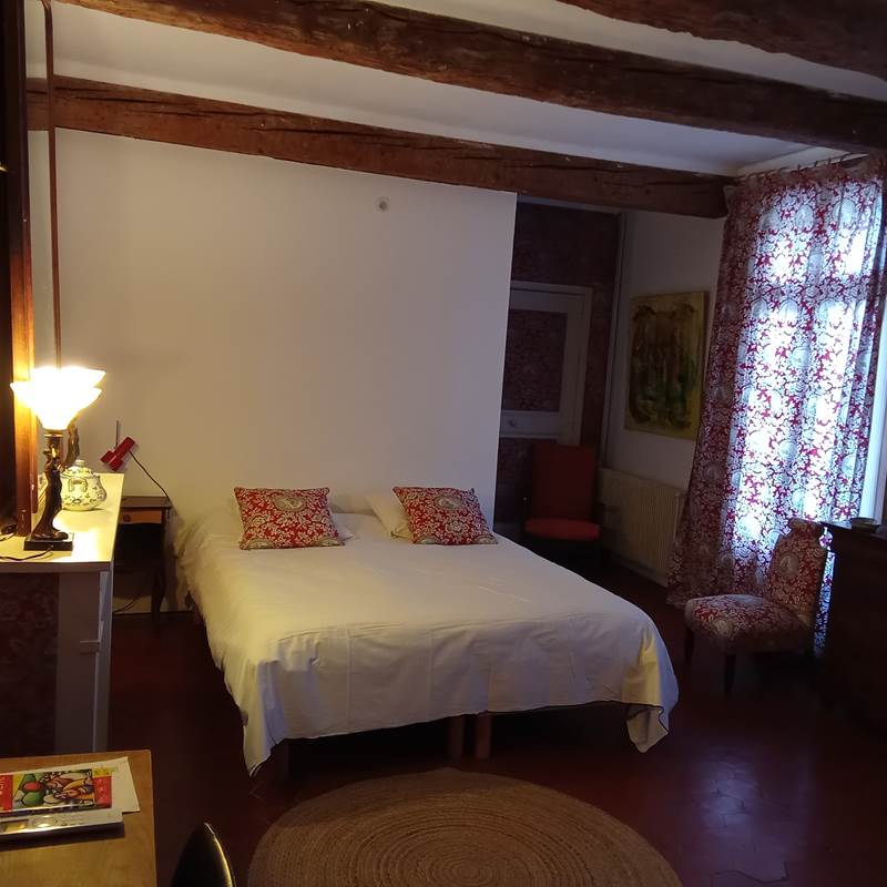 Le Mas Palegry chambres d'hôtes Perpignan chambre 3 côté terrasse lit 01