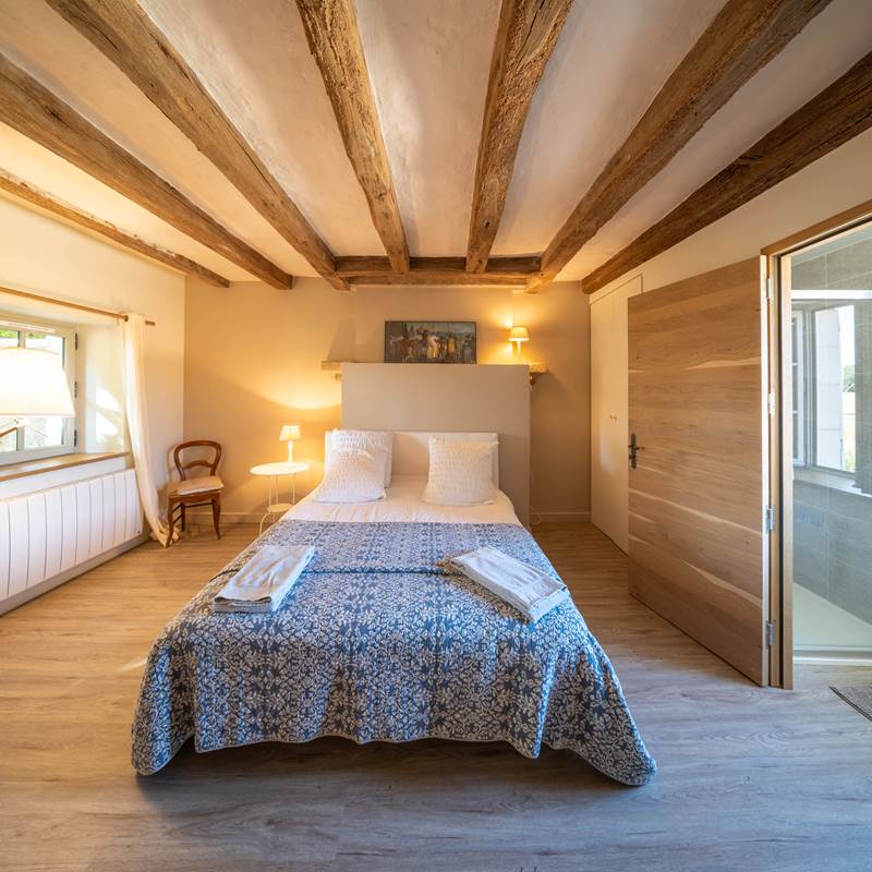 chambre au rez-de-chaussée - Gîte du Cygne