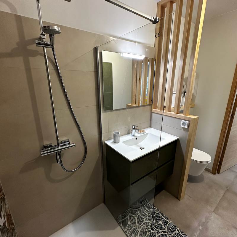 Logement 2 Equilibre LE MAINE LOREVA CONSTANT vue salle de bain douche