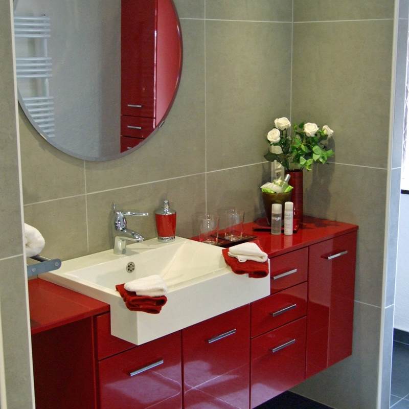 La salle d'eau de la chambre Cannelle