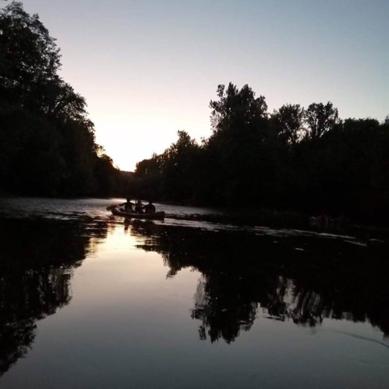 coucher de soleil sur la Vézère-galerie