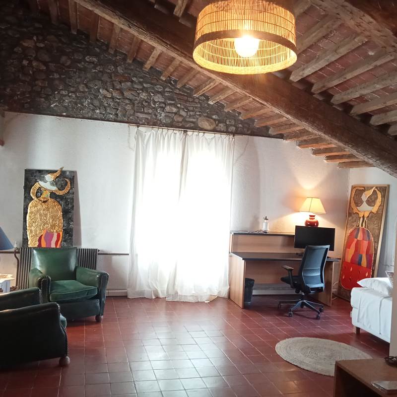 Le Mas Palegry chambres d'hôtes à Perpignan - Chambre n°5 suite impériale coin salon et bureau pour les pros. A 900mètres de tecnosud et Agrosud.