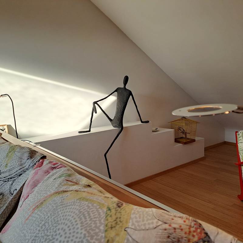 vue avec sculpture