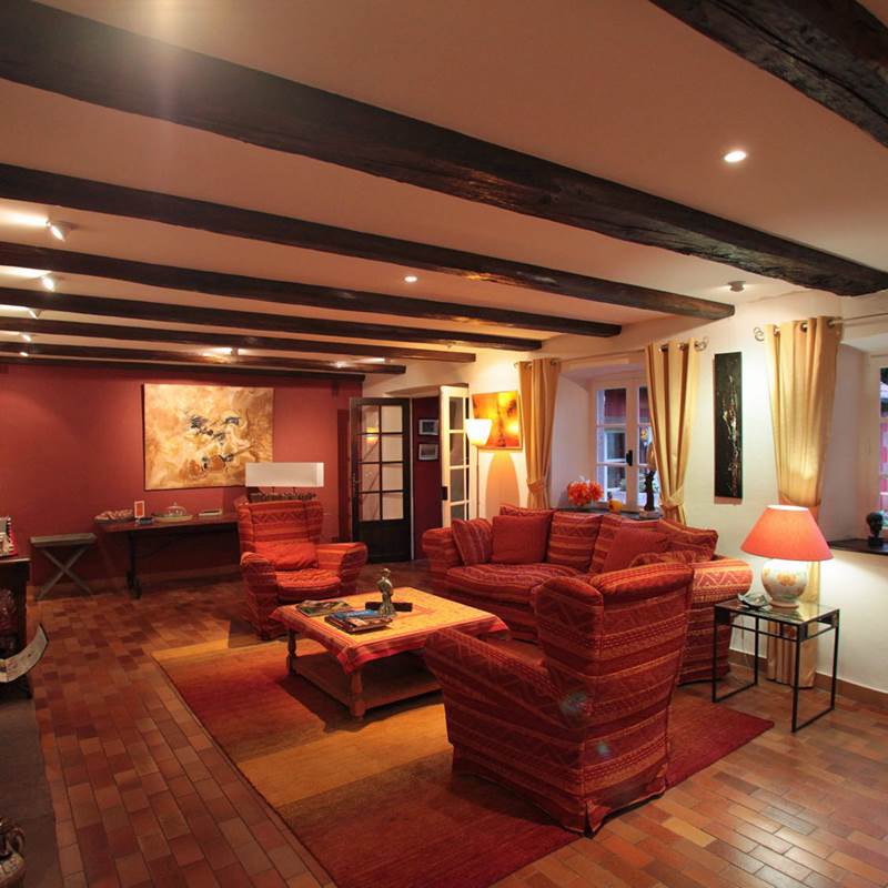 Salon avec cheminée
