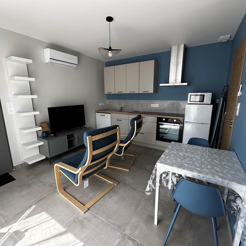 Logement 1 LE MAINE LOREVA CONSTANT vue salon coin repas