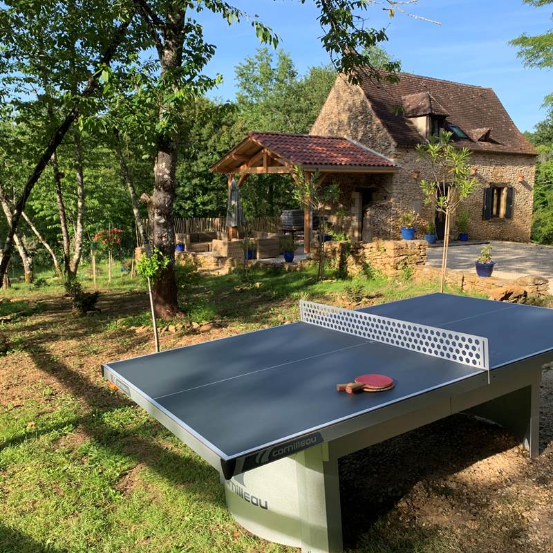 La table de ping pong devant le gîte