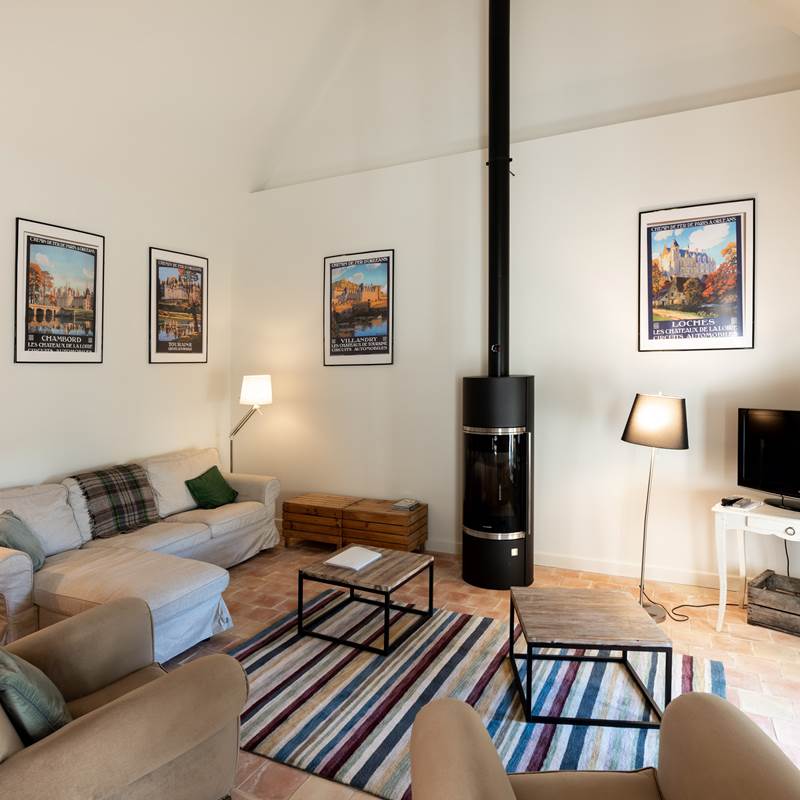 Coin salon du gîte du Cygne