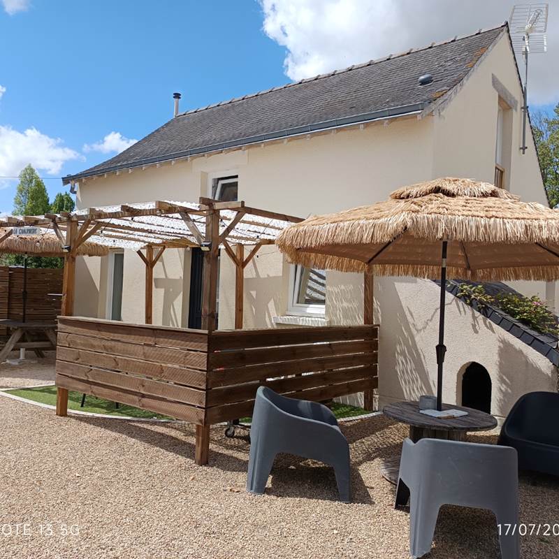 terrasse chaumière-gite-hameau-des-deux-ailes