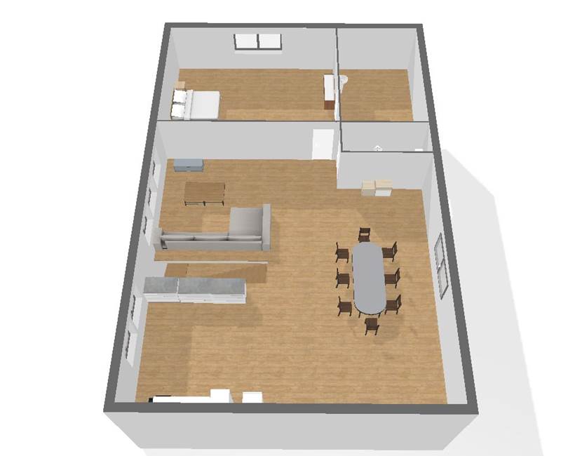 Plan 3D 1er étage