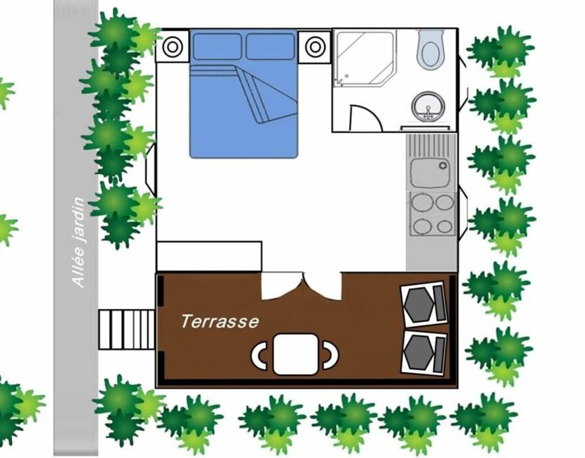 plan bungalow caraïbes